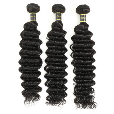 

Amazing Star Brazilian Virgin Hair Deep Wave Hair Bundles 3 PcsLot Curly Virgin Human Hair Weave Soft&Bouncy