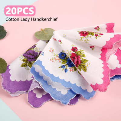 

20pcs Various Vintage Hankies Floral Flower Handkerchiefs Lady Women Cotton 30x30cm