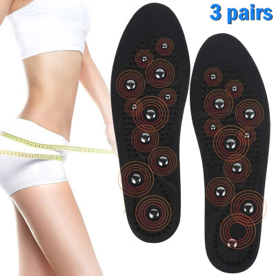 

3 Pairs SL Black Magnetic Massage Breathable Insole Men&Women Breathable Deodorant Insole Health Magnetic Health Care Mat