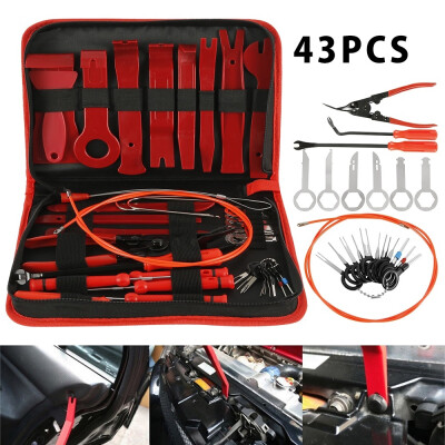 

43PCS Car Trim Removal Molding Tool Kit Panel Door Pry Dash Interior Clip Set