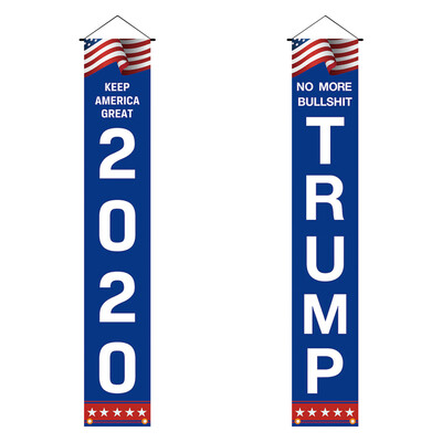 

Willstar 1Set Keep America Great Garland Donald Trump Flag Banner Porch Sign-A