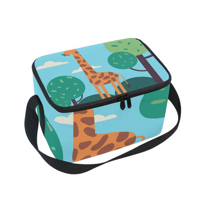 

ALAZA Lunch Box Insulated Giraffe Pattern Lunch Bag Large Cooler Tote Bagfor Men Women