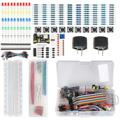 

Willstar 2 Styles Electronic Component Starter Kit Breadboard Capacitor LED Buzzer Resistor for Learning Kit