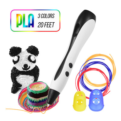 

3D Pen with PLA Filament Refills LCD Screen Professional 3D Drawing Printing Pen Extruding Speed Temperature Control Perfect Gift