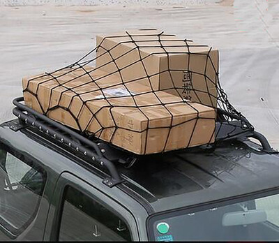 

Car Roof luggage net New Hook Elastic Car Trailer Roof Rack Boot Luggage Bungee Cord Cargo Net Black