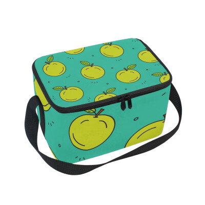 

ALAZA Apple Green Lunch Box Insulated Lunch Bag Large Cooler Tote Bagfor Men Women