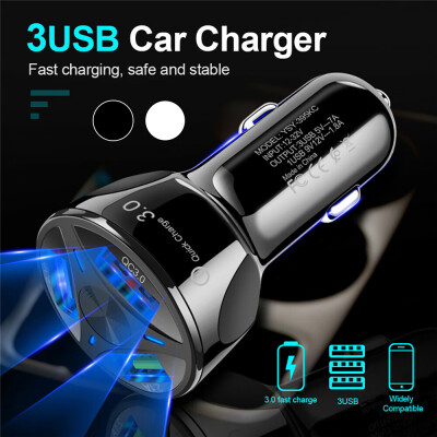 

Car Charger 5V QC30 Quick Fast Charge 3 USB Simultaneous Output for Iphone X 7 8 IPad Xiaomi Samsung Huawei P30 Auto Product