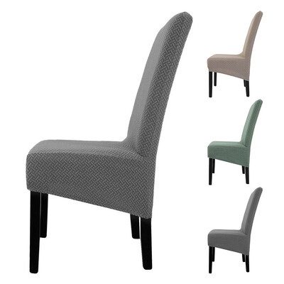 

Pure Color Elastic Chair Cover Stretch Dining Seat Cover Protector for Home Wedding Restaurant Hotel