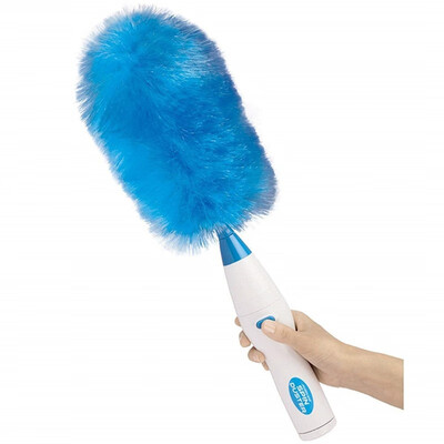 

Hurricane Spin Duster Electric Feather Duster Electrostatically-Charged Bristles Attract&Trap Dust