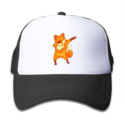 

Dabbing Fox Mesh Baseball Caps Youth Adjustable Sun Hats for Boy Girl