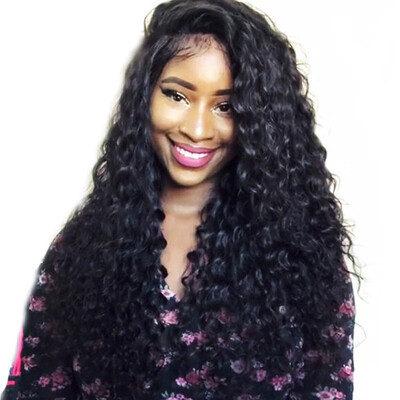 

360 Lace Frontal Wig Brazilian Deep Wave Lace Front Wig Pre Plucked With Baby Hair 100 Remy Human Hair Wigs Natural Color