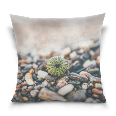 

Throw Pillow Case Decorative Pillow Covers 16 X 16 inch Stones And Shell Pattern Pillowcase