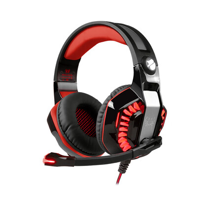 

KOTION EACH G2000 black red computer esports headset headset vibration game eat chicken wired headset desktop with microphone notebook subwoofer with microphone
