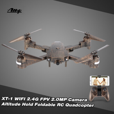 

Attop XT-1 WIFI 24G 6-axis Gyro FPV 20MP Camera 3D Flip Altitude Hold Foldable RC Quadcopter