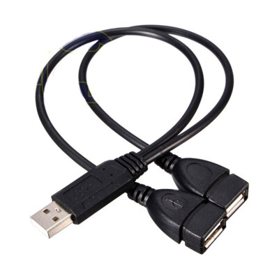 

USB 20 A Male To 2 Dual USB Female Jack Y Splitter Hub Power Cord Adapter Cable