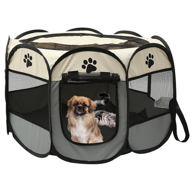 

Foldable Pet playpen Carrying Case Exercise Pen Larges Dogs Small PuppiesCats Tent