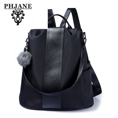 

PHJANE Women Backpack Purse Waterproof Nylon Anti-theft Rucksack Lightweight School Shoulder Bag