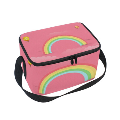 

ALAZA Lunch Box Insulated Rainbow Lunch Bag Large Cooler Tote Bagfor Men Women