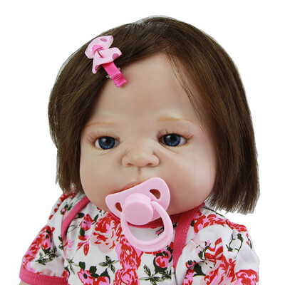 

Cute 23 Full Silicone Vinyl Reborn Baby Girl 57Cm Lifelike Newborn Doll Collectible Real Touch Reborn Boneca Kid Gift Bath Toy