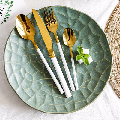 

STRUST 4 PCSET WESTERN 304 STAINLESS STEEL KNIFE FORK SPOON ELEGANT CUTLERY SET