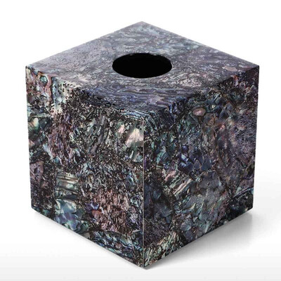

Square Tissue Box with Horn Stripes Wooden Piano Baking Varnish Technology Office Living Room Bathroom Bedroom Ornament Home Deco