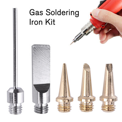 

5-Pc Butane Gas Soldering Iron Kit Cutting Head Tips Torch Pen Tool
