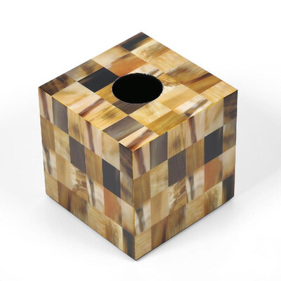 

Square Tissue Box with Horn Stripes Wooden Piano Baking Varnish Technology Office Living Room Bathroom Bedroom Ornament Home Deco