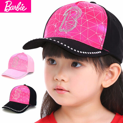 

Barbie Children Hat Girls Baseball Cap Spring&Autumn Tide Girls Sun Hat Autumn Winter Baby Cap Sun Hat BC0180A Pink 52CM