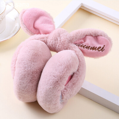 

St Susanna earmuffs earmuffs ladies winter warm ear tweezers Korean students cute fluff ear ear warm ear protection bag S18M6781 purple code