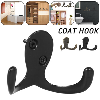 

Set Of 10 Vintage Coat hooks Double Prong Wall Door Mounted Robe Hooks Hanger