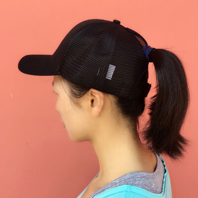 

Men Women Mesh Baseball Cap Ponytail Breathable Adjustable Back Trucker Golf Peaked Hat Headwear