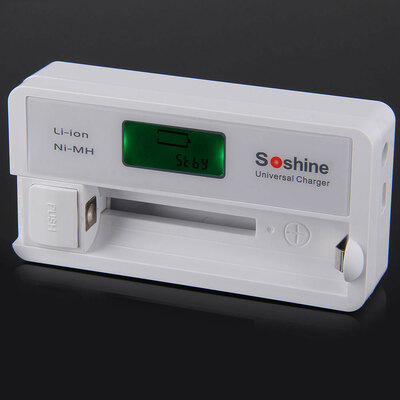 

Soshine SC-S7 Digital LCD 1-Slot 18650 14500 16340 Battery Charger