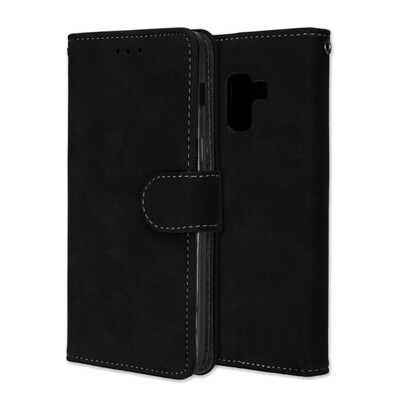 

MOONCASE Samsung Galaxy A8 2018 Vintage Scrub 3 Card Case - Black