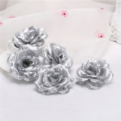 

5 pcs Rose Artificial Flower Simulation Cheap Fake Flowers for wedding party Home Decor Bead curtain flower basket decor
