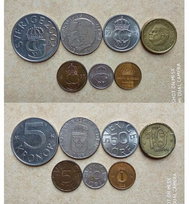 

7 PCS SET Coins Of Sweden