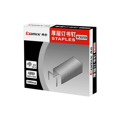 

Comix 2313 Staples 100 Sheet Capacity Chisel Point for Business Office School Students Stapler Supplies Total 1000 Staples