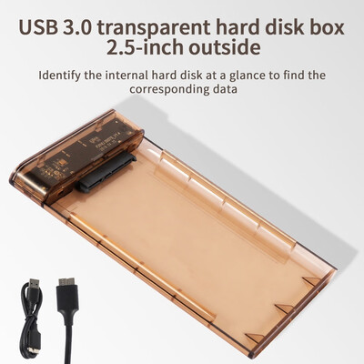 

USB 30 to SATA Hard Drive Enclosure Caddy Case For 25" Inch HDD SSD External