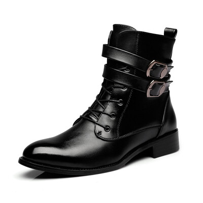 

Mens straight leather boots