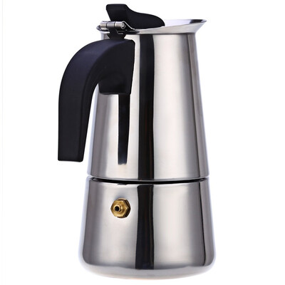 

200ML 4-Cup Stainless Steel Mocha Espresso Latte Percolator Stove Coffee Maker Pot