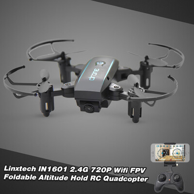 

Linxtech IN1601 24G 03MP Wifi FPV Foldable Altitude Hold RC Drone Quadcopter