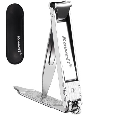 

Korea Kowell Han Kewei nail clippers stainless steel nail scissors nail file hand&foot nail clippers can be washed DPS-MC1500 black leather case import