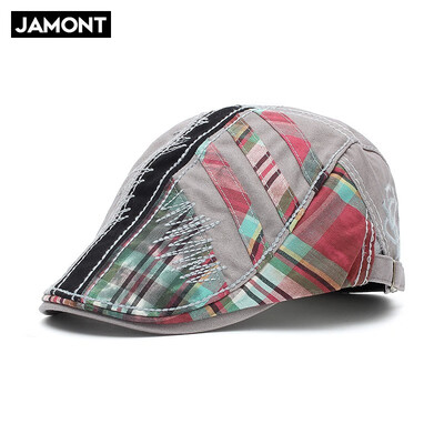 

JAMONT Optional Patchwork Cotton Flat Cap Newsboy Cabbie Golf Beret Hat Outdoors Hiking Caps
