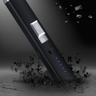 

USB Rechargeable Electronic Hit Fire Machine Windproof Flameless Pulsed Arc Metal Smoking Cigarette Lighters with Power display in