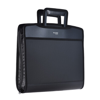 

Multifunctional Zippered Business Protfolio Briefcase A4 File Folder Organizer Bag with CD pockets Carry Handle for Businessmen Te