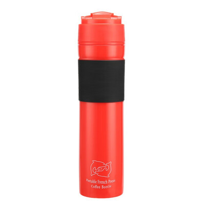 

Portable French Press With Filter Coffee Plunger Travel Coffee Mug Support 300ML Outdoor Vacuum Coffee Pot