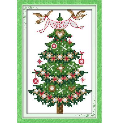 

13 21cm DIY New Style Counted Cross Stitch Set Embroidery Needlework Kits Christmas Tree Pattern Cross Stitching Home Decoration