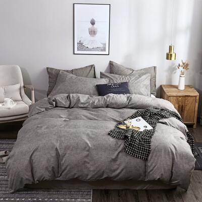 

Simple Style Bedding Set Bedclothes Duvet Cover Bed Sheet with Pillowcase
