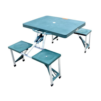 

Outdoor Portable Folding Picnic Table w Seats - Green