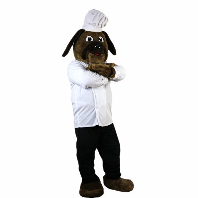 

LangtengBrown Dog Chef Cook Mascot Cartoon Costume Cosplay Party Halloween Christmas Festival Performance