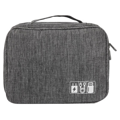 

Travel Cable Storage Portable Electronics Organiser Bag Travel Carry Storage Case Gray